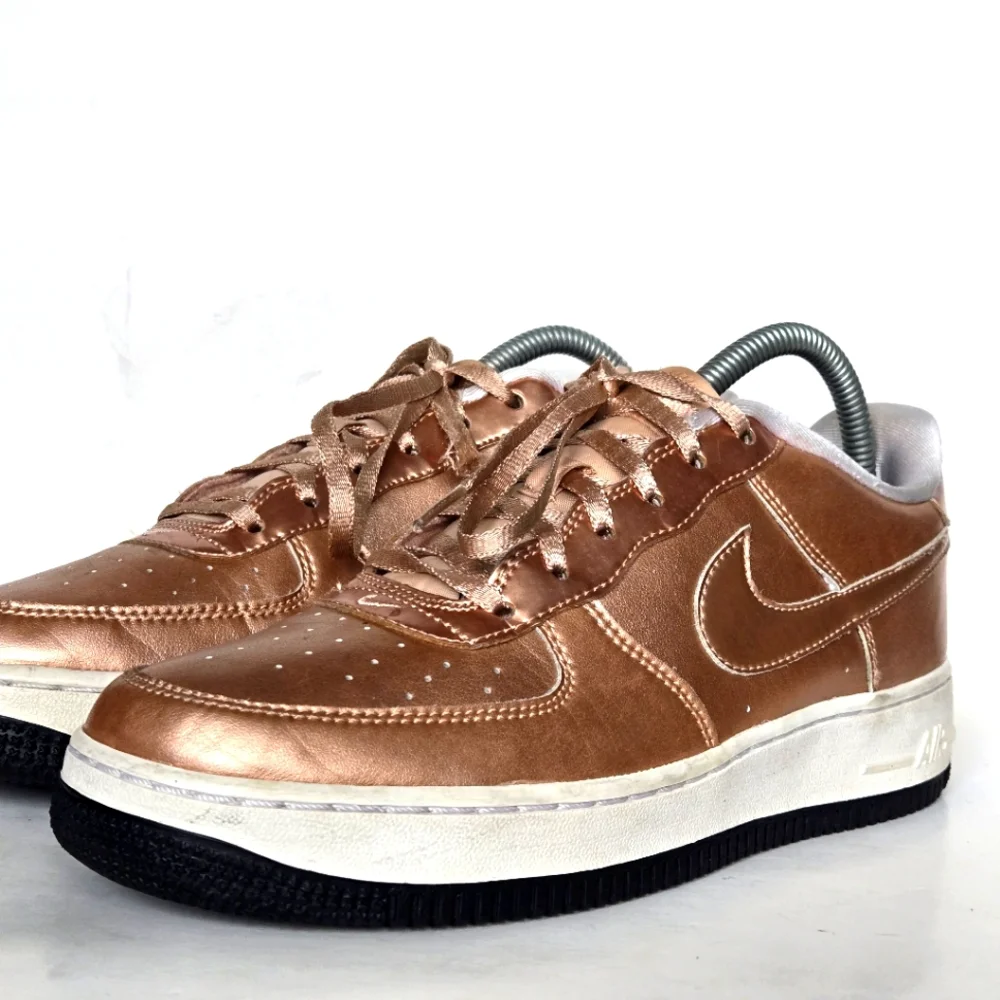 Nike pink metallic Air Force 1s size 7Y